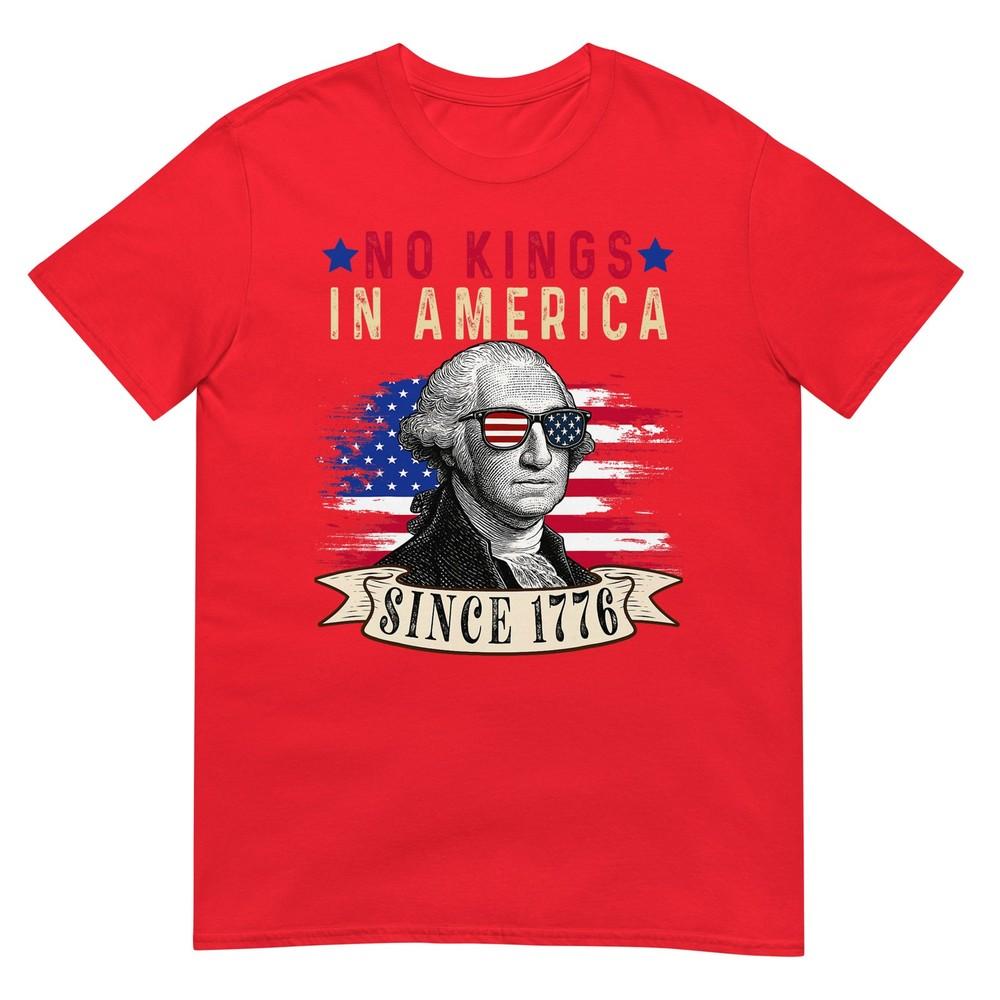 No Kings In America Since 1776 Distressed Usa Flag Vintage Tshirt S