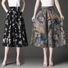 Drape 2026 Damen Frühling/Sommer Lässige Schlankmachende Chinesische Tuschemalerei Druck Weitbeinige Gekürzte Rockhose