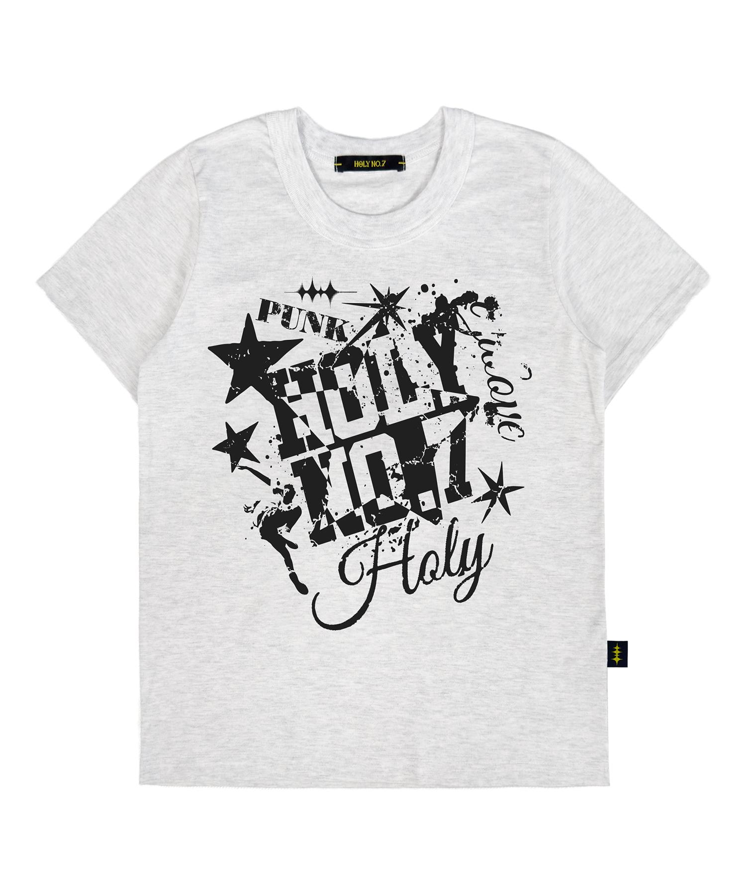Holy Number Seven Holy Star Graphic Short Sleeve T-Shirt_Gray S