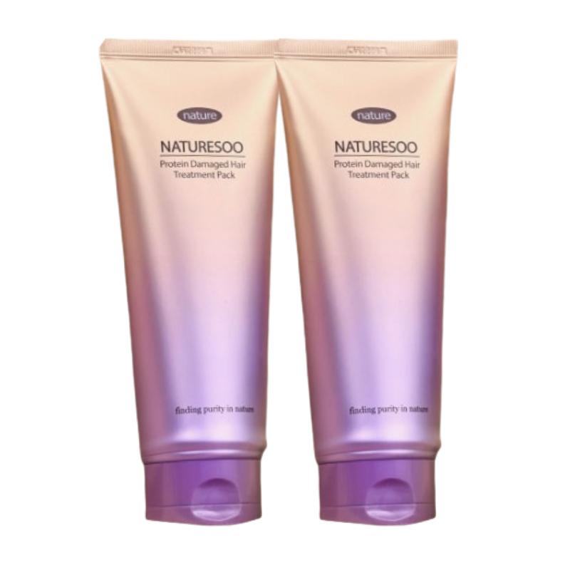 NATURESOO Protein Repair Treatment Pack 200ml | 12 Protein Complex + LPP & PPT Peptides | Intensive Salon-Level Hair Care for Damaged Hair