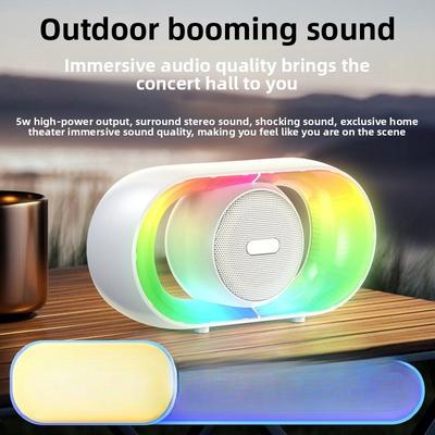 Outdoor Camping Desktop Atmosphere Night Light Bluetooth Speaker Portable RGB Light Small Stereo