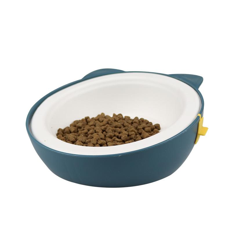 

Миска для свежего корма для кошек Одноразовая, не требующая мытья, готовая к использованию миска для собак, наклоненная на 15 градусов Косая миска Съемная сменная миска для еды