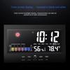 Xsdjasd 1 Set LCD Color Screen Digital Snooze Alarm Clock Weather Forecast Station Temperature Humidity Time Date Display Clock Home Plastic