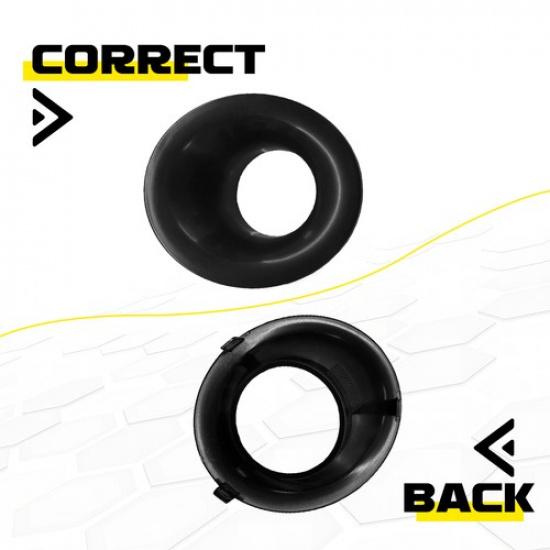 Front Left&Right Black Fog Light Bezel Covers Cap Fit 2015- Dodge Challenger