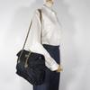 PRADA ChainShoulder Shoulder Bag quilting Navy blue Nylon Women Used