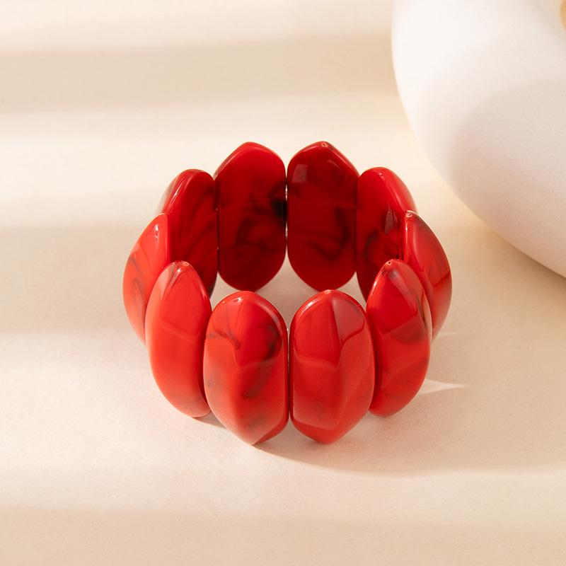 Personalizovaný Spojovaný Elastický Korálkový Náramek Niche Barva Rozmazaný Akrylový Náramek Větrný Náramek