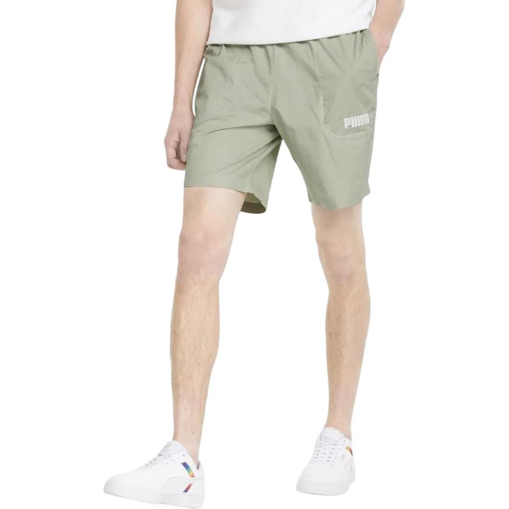 Puma Logo Elastic Mid Waist Three Quarter Casual Shorts Men shorts Spring-Moss 847412-33