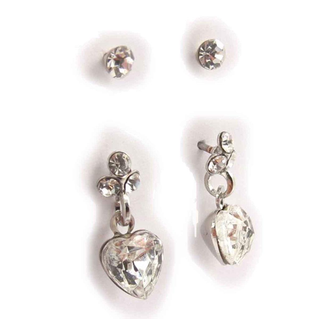 

Les Trésors De Lily [J7182] - 2 пары серег Сисси белые