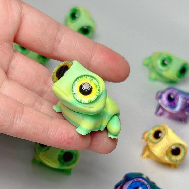 3D-Druck Niedliche Froschfigur Spielzeug Heimdekorationen Gelenke Beweglich Realistische Augen Mini Frosch Tier Spielzeug Kindergeschenke