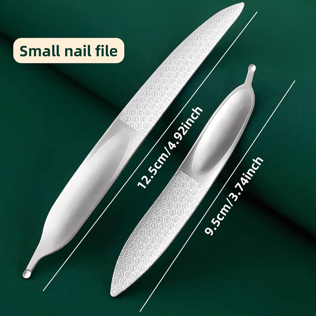 1PCS Professional Nail File , Double-Sided Stainless Steel, Durable & Reusable, Nail Manicure File for Men & Women