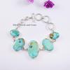 Natural Turquoise Bracelet, 925 Sterling Silver Bracelet, Arizona Turquoise Bracelet , Handmade Oval Gemstone Bracelet, Anniversary Gift