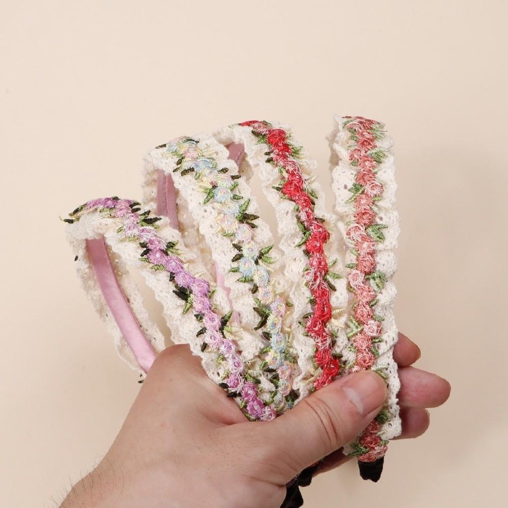 Korean Style Girl Hair Hoops Bezel Design Lace Headband  Ladies Boutique Hair Accessories