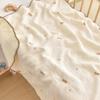 GPPNKC Baby Gauze Cartoon Embroidery Nap Blanket