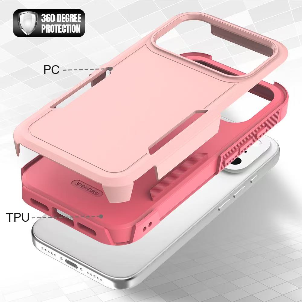 Armor Shockproof 2-in-1 Sturdy Anti Drop Protective Phone Case For IPhone 17 Pro Max 17Air 16 15 14 13 12 11 Pro Max Plus Cover