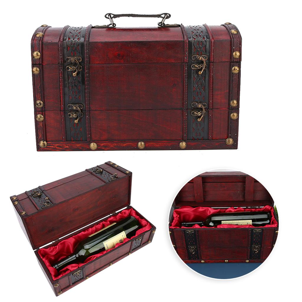 Desktop Vintage Wooden Large Capacity Jewelry Box Storage Box Jewelry Container Box