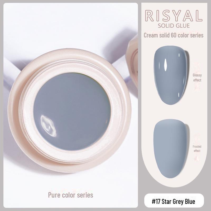 

Лак для ногтей Ice-Clear Solid Cat s Eye - Гладкий кремовый цветной клей null серый/звезда