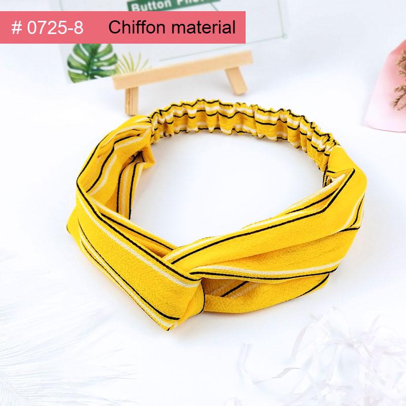 Scrunchies Frau Geknoteter Turban Haaraccessoires für Mädchen Stirnband Turban Elastisches Haarband Kopfwickel Gestreifte Haar-Scrunchies