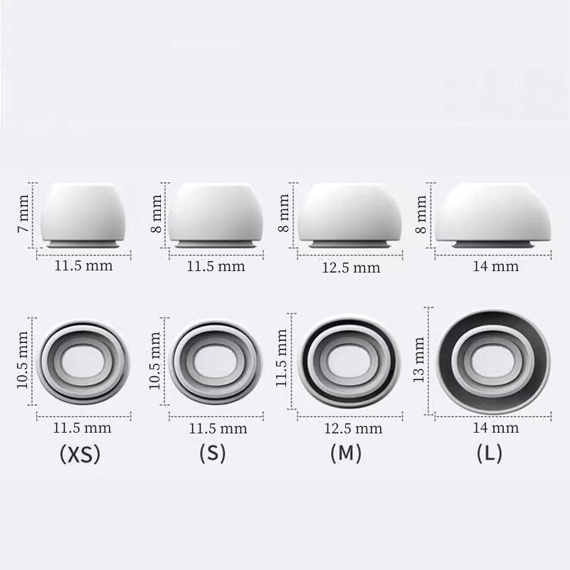 Eartips For Airpods Pro1/2 Ear Pads Silicone Case Ear Caps Cushion Eartips Buds Soundproof Earphone Earplugs Air Pods Pro