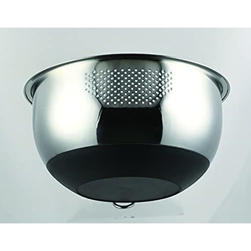 Pearl Metal Rice Washing Bowl, 24cm, Stainless Steel, Rubber Bottom, At Aqua, HB-4138