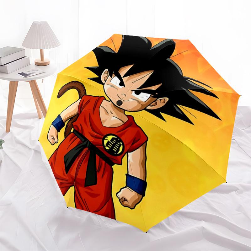 1pc Goku Saiyan Automatic Open/Close Folding Umbrella, Windproof 8-Rib Construction, Lightweight Travel Umbrella, Ideal Gift 17