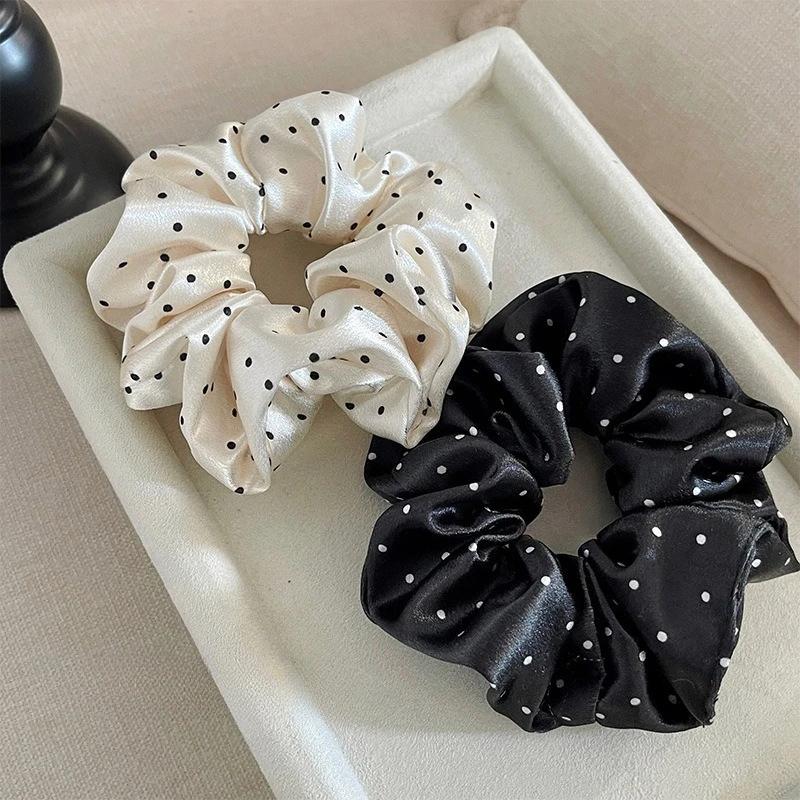 Neue koreanische Tupfen-Scrunchies Große Haarbänder für Damen Elegant Mode Haargummis Perfekt für Dutt Pferdeschwanz Trendige Haaraccessoires für den täglichen Gebrauch