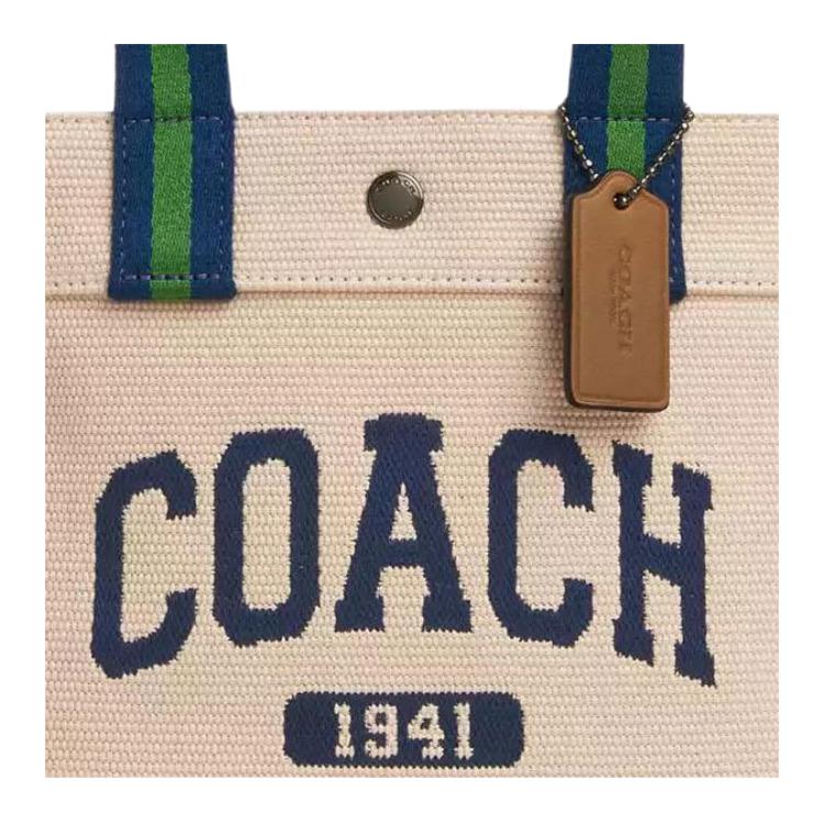 Coach 20 Logo Embossed Canvas Tote Bag Men Tote Bags Multicolor CBK29-QBLBO