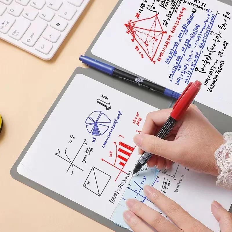 A5 Reusable Whiteboard Notebook Set with Eraser & Wipeable Board Portable Weekly Planner, Notebooks for School