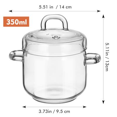 Eintopf Topf Küche Transparent Suppentopf Ramen Schüssel Nudel Versorgung Glas Suppe Dünsten mit Deckel Baby Besteck
