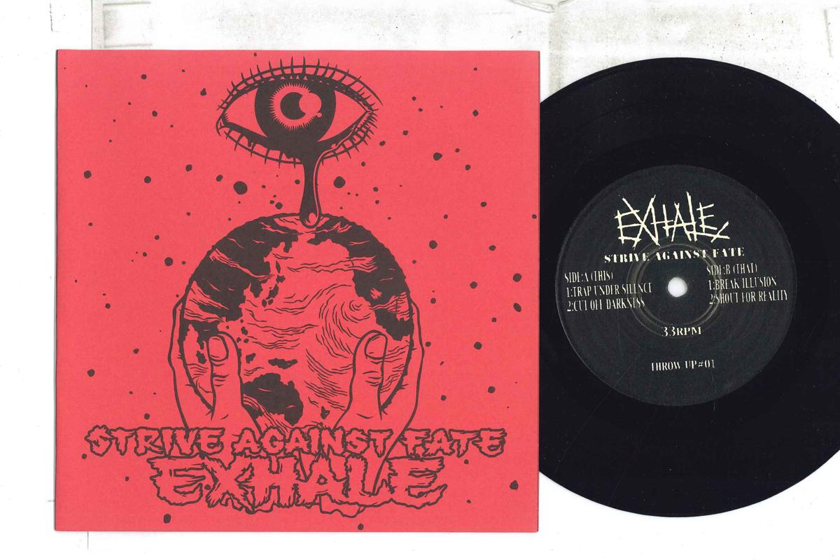 

7inch Record EXHALE Strive Against Fate NONE THROW UP 2001 Japan Japanese PopRock Used