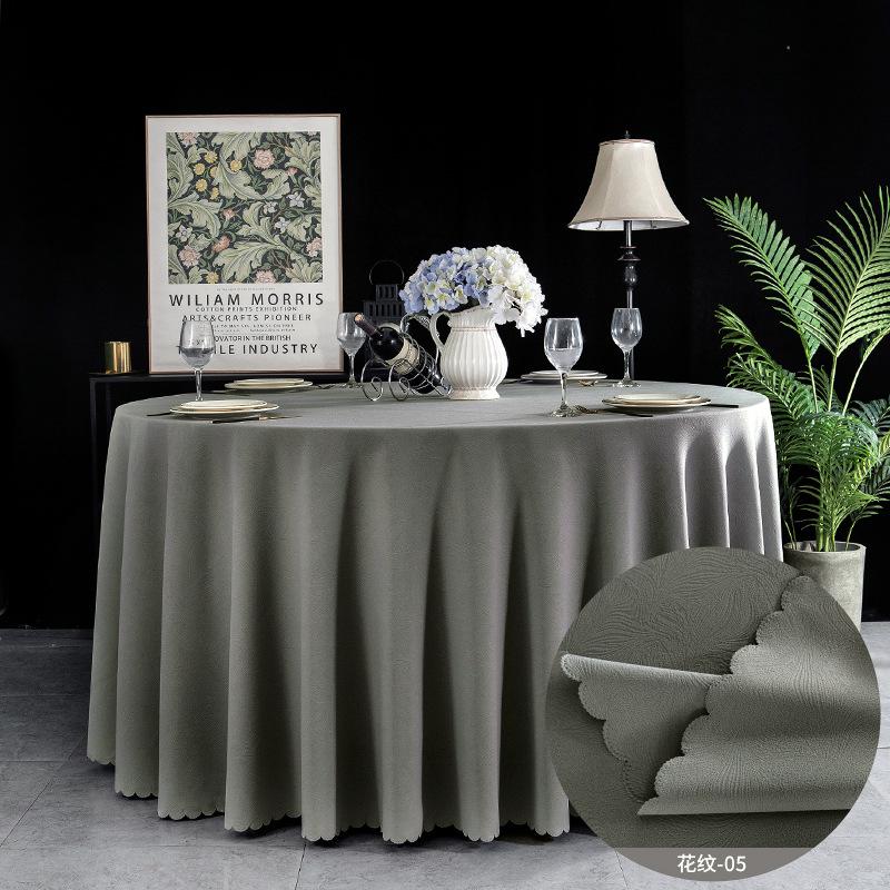 Hotel Round Tablecloth Fabric Restaurant Tablecloth Hotel Banquet Large Round Table Tablecloth Household Round Table Tablecloth