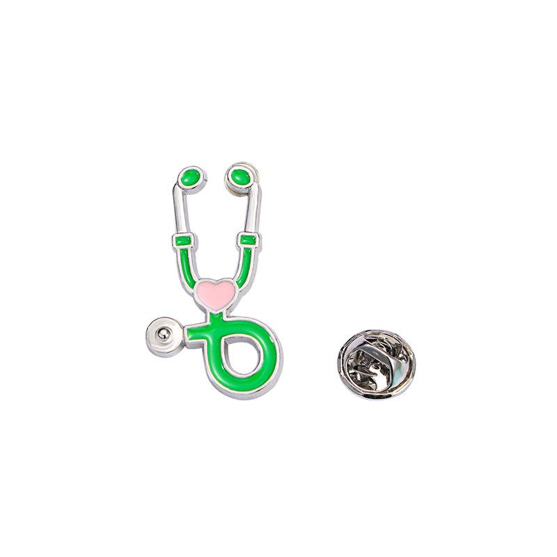 Kolekcja artykułów medycznych Broszka emaliowana Ambulans Strzykawka Stetoskop Odznaka Przypinka Szpitalny Lekarz Pielęgniarka Hurtownia