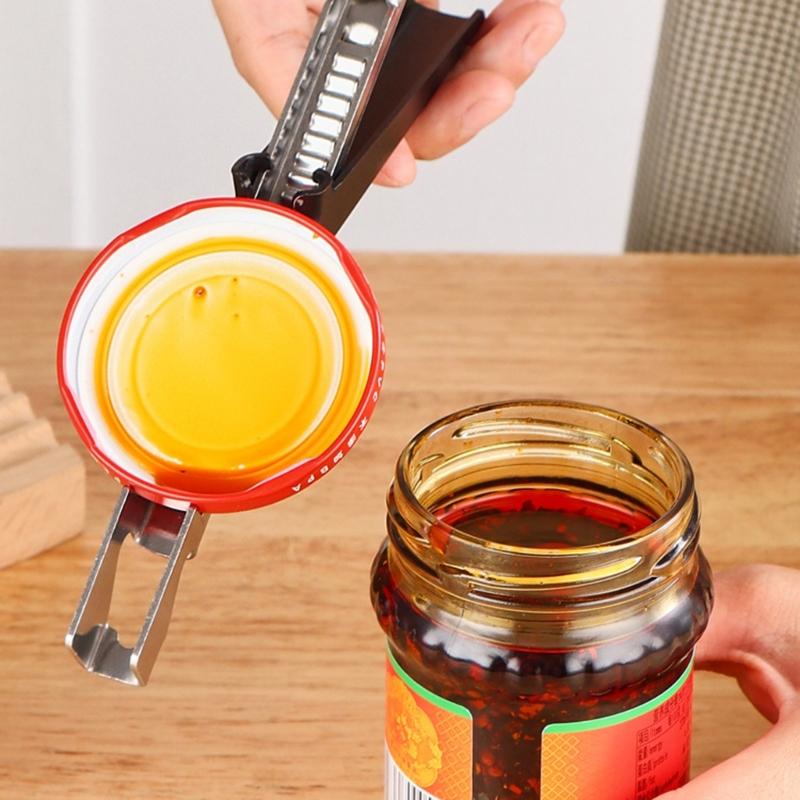 Adjustable Lid Opener Kitchen Tool Adjustable Can Opener Jar Opener Stainless Steel Lid Opener for Various Containers