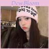 Knit Beanie Hat For Women With Alphabet Print Warm Winter Style