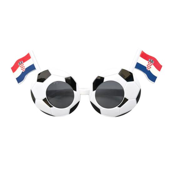 Fußball-Event-Sonnenbrillen, Stadion-Jubel-Sonnenbrillen, Schwarz-Weißer Fußballrahmen, Nationalflaggen-Sonnenbrillen, Neuartige Foto-Requisiten für Partys