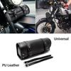 PU Leather Universal Motorcycle Saddlebag Front Fork Handlebar Bags Luggage Storage Pouch for Harley Chopper Bobber Cruiser Sportster XL 883 1200