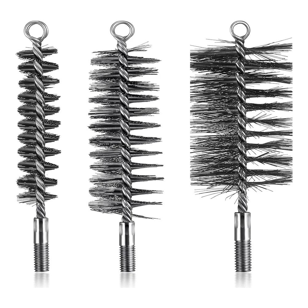 

Chimney Brush Cleaning Brush 30/50/80 Mm Steel Wire Fireplace Flue Pipe Rust Deburring Dryer Vent Cleaner Brush Head Kit