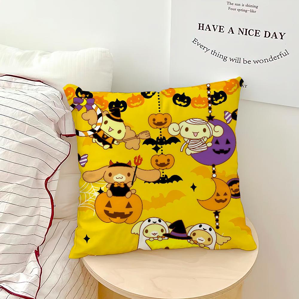 Cushion Cover Soft Pillow Art Case For Sro Sofa Living Room Halloween C-Cinnamoroll Home Kawaii Decor Protective Cartoon Covers