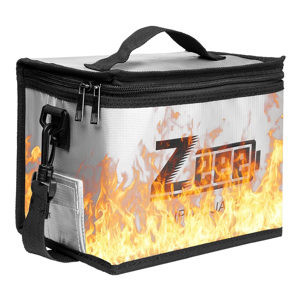 Zeee Battery Guard Safe Guard Large Capacity Storage Bag, LiPo/NiMH Explosion-Proof Bag, Flame-Retardant, Case,