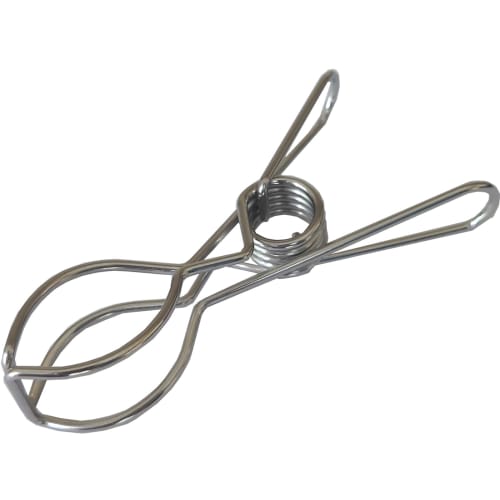 Oki Seisakusho Pole Pinch, 4-Piece Set, Stainless Steel Clothespins, 00371-5