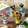 Flower Pot Building Blocks Flowers Insect Series Diamond Bricks Kids Toys Bee Butterfly Dragonfly Garden Toys Decorations