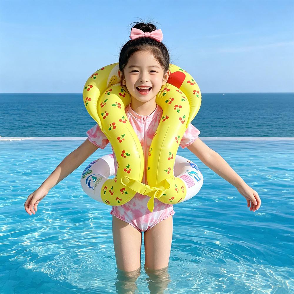 1Pcs Inflatable Swim Vest Pool Float Swimming Ring Swim Tube Swim Accessory Summer Water Sports Swimming Circle Swim  Float