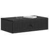 Wall Mounted Side Table Black 59 X 34.5 X 17 Cm