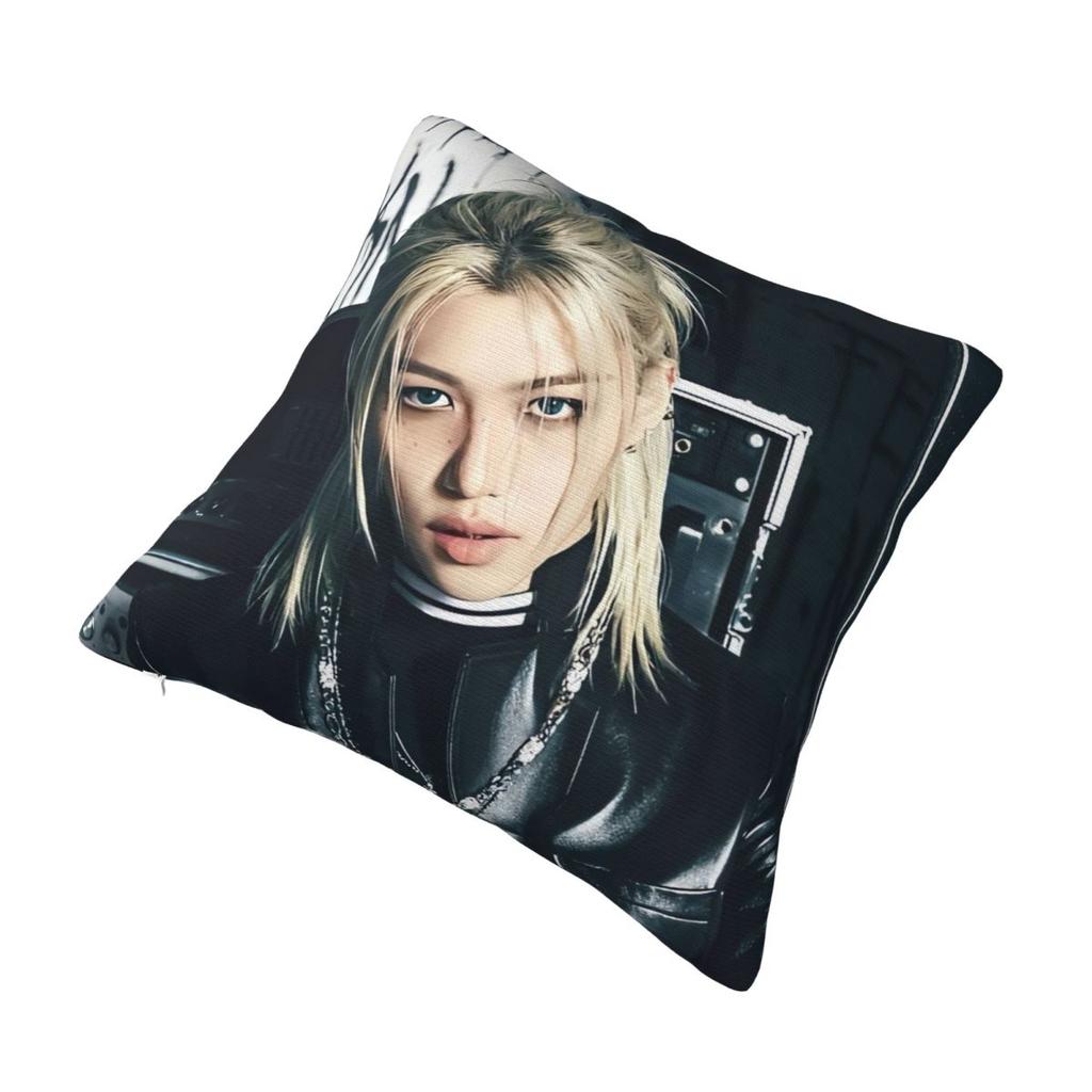 Pillow Cover Kpop Singer F-Felix Pattern Cushion Cover Funny Pillow Case For Sofa Home Decoration Pillowcases