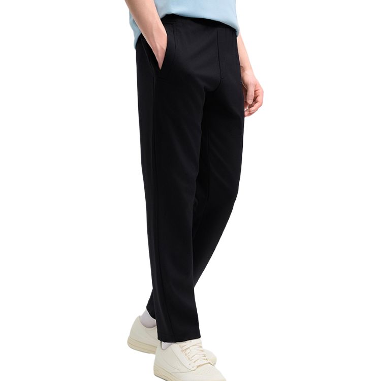 FILA Simple Comfortable Knitted Straight Leg Casual Pants Men bottoms Black F11M518605FBK