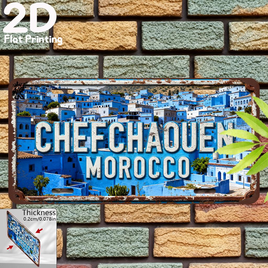 Stück Retro Tenerife Metallschild Spanische Kanarische Inseln Wandkunst Eisen Küstenlinie Dekoration für Zuhause Bar