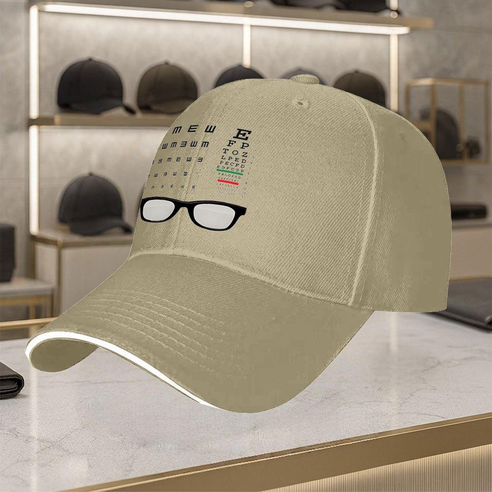 Unisex Trendy Baseball Cap for Unisex Vision Chart Print Series Fashionable and Versatile Daily Commute Accessory Stylish Duckb