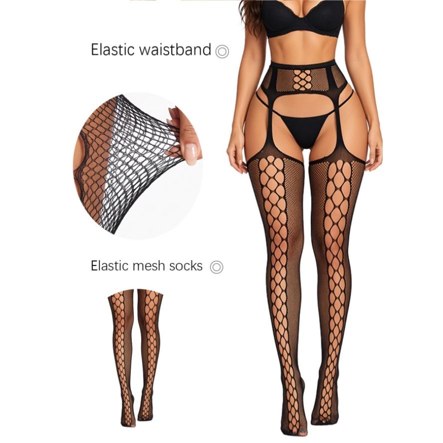 NEUE Große Netz-Strumpfhose mit Strumpfhaltern Strumpfhalter Strumpfhalter Strümpfe für Weihnachten Gothic Lolita Mädchen Cosplay Oberschenkelhoch Sexy Strumpfhose für Damen 3XL 4XL 5XL