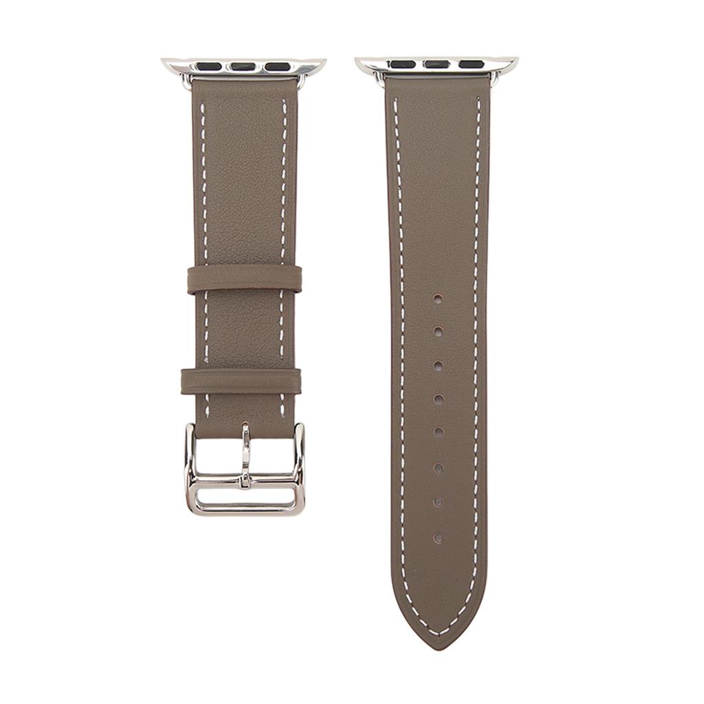Smart Watch Band Watch Strap Leather Smart Watch Accessory for IOS Watch Series SE 8 7 6 5 4 3 2 1 42mm 44mm 45mm Grey