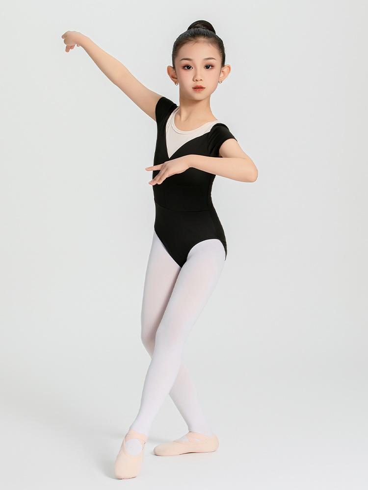 Kurzärmeliges Ballett- und Gymnastik-Tanzkleid für Kleinkind-Mädchen mit Trägerdesign
