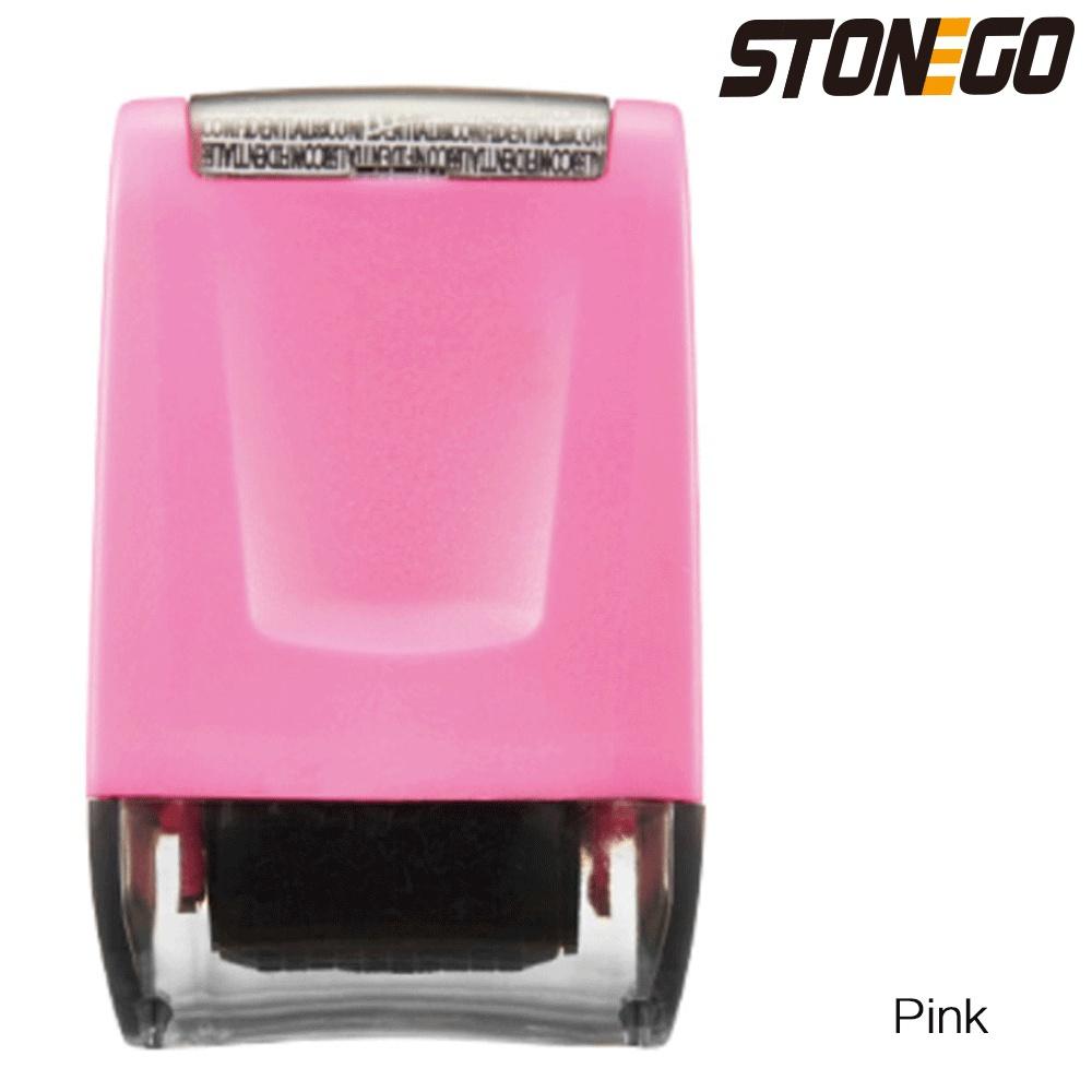 

STONEGO Confidentiality Stamp Remover Protects Personal Privacy Smear Pen Garbled Coverage Roller Express Single Reusable розовый